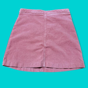 Hipster Lolita Coquette Retro 70s Forever 21 Rose Pink Corduroy Mini Skirt